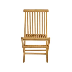 Lot de 2 chaises de jardin en teck, NATERIAL Antea, marron
