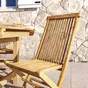 Lot de 2 chaises de jardin en teck, NATERIAL Antea, marron