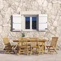 Lot de 2 chaises de jardin en teck, NATERIAL Antea, marron