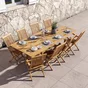 Lot de 2 fauteuils de jardin en teck, NATERIAL Antea, marron