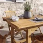 Lot de 2 fauteuils de jardin en teck, NATERIAL Antea, marron