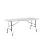 Table de réception pliante 180x73 rectangulaire 6 personnes en acier et résine