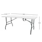 Table de réception pliante 180x73 rectangulaire 6 personnes en acier et résine