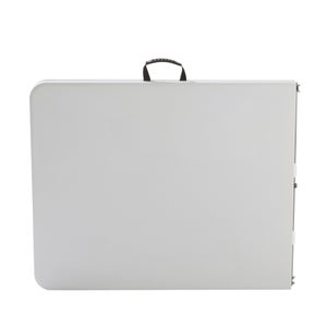 Table de réception pliante 180x73 rectangulaire 6 personnes en acier et résine