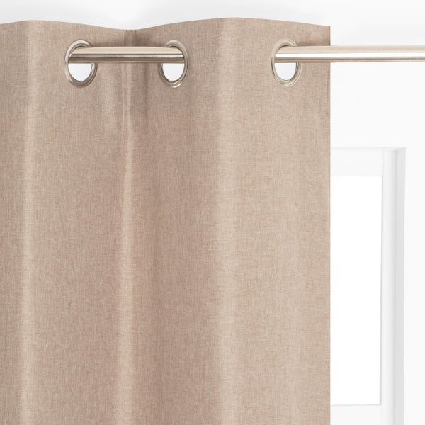 Rideau thermique, Chambray taupe l.135 x H.240 cm