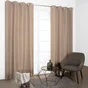 Rideau thermique, Chambray taupe l.135 x H.240 cm