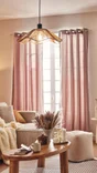 Rideau tamisant thermique, Chambray, taupe H.240 x l.135 cm