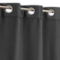 Rideau tamisant thermique, Chambray, anthracite H.240 x l.135 cm