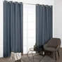 Rideau thermique, Chambray bleu l.135 x H.240 cm