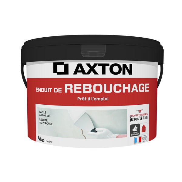 Enduit de rebouchage en pâte Prêt à l'emploi AXTON blanc 4 kg