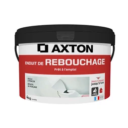 Enduit de rebouchage en pâte Prêt à l'emploi AXTON blanc 4 kg