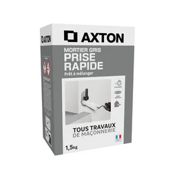 Mortier à prise rapide gris AXTON, 1.5 kg