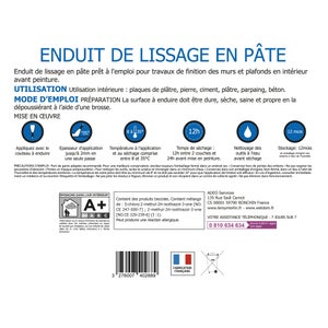 Enduit de lissage en pâte 7 kg