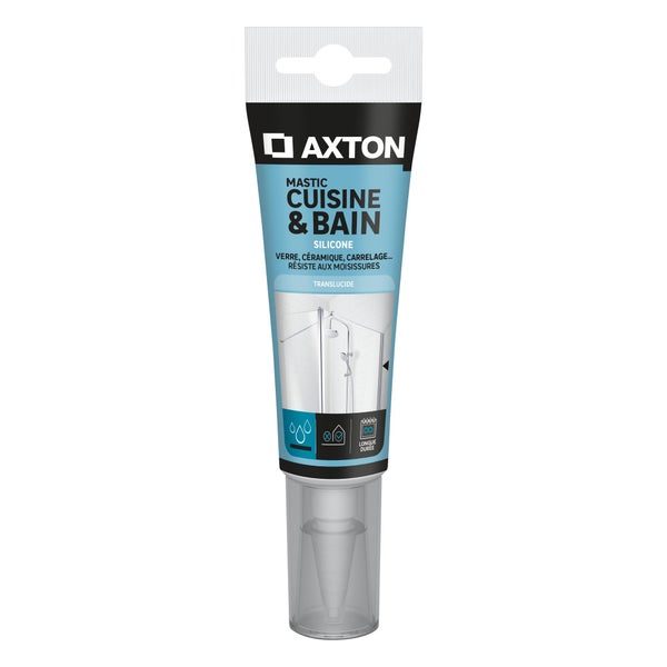 Mastic silicone cuisine/bain transparent AXTON tube 60 ml
