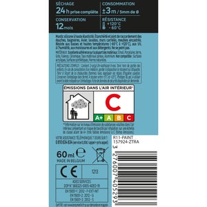 Mastic silicone cuisine/bain transparent AXTON tube 60 ml