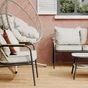 Salon bas de jardin acier, NATERIAL Etos, 4 personnes, gris
