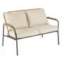 Salon bas de jardin acier, NATERIAL Etos, 4 personnes, gris
