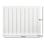 Radiateur électrique à inertie fluide 1500 W HJM Alanis horizontal blanc