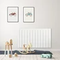 Radiateur électrique à inertie fluide 2000 W HJM Alanis horizontal blanc