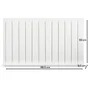 Radiateur électrique à inertie fluide 2000 W HJM Alanis horizontal blanc
