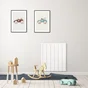 Radiateur électrique à inertie fluide 1000 W HJM Alanis horizontal blanc