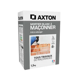 Mortier a maconner blanc AXTON, 1,5 kg