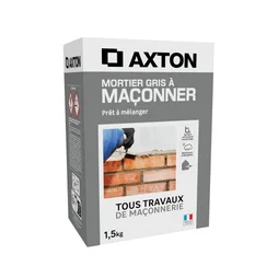 Mortier a maconner gris AXTON, 1,5 kg