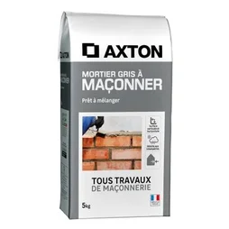 Mortier a maconner gris AXTON, 5 kg