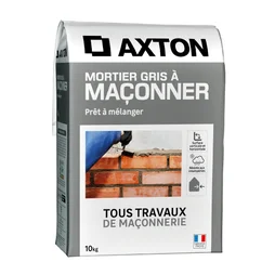 Mortier à maçonner gris, AXTON, 10kg
