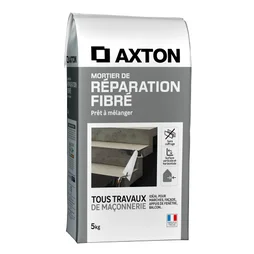 Mortier de reparation fibre gris AXTON, 5 kg