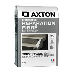 Mortier de reparation fibre AXTON, gris, 10 kg