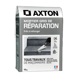 Mortier de réparation gris AXTON, 10kg