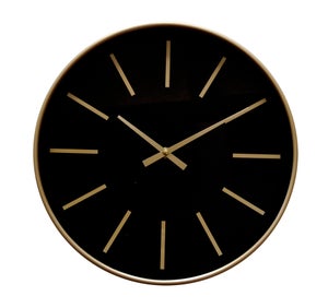 Horloge Moderne EMDE noir et doré Diam.30.5 cm