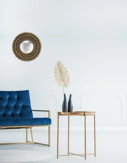 Miroir rond Sofia doré diam.20 cm EMDE