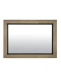 Miroir rectangulaire, bois et métal, l.50 x H.70 cm