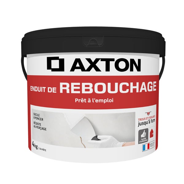 Enduit de rebouchage en pâte AXTON 4 kg