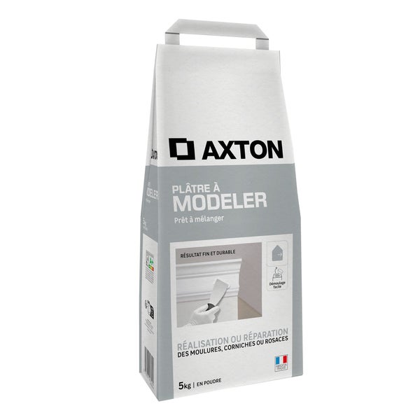 Plâtre à modeler, AXTON, blanc, 5 kg