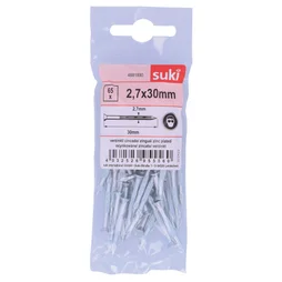 65 clous stries beton, SUKI tete plate, 2.7 x L.30 mm