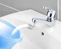 Aérateur pour robinet, avec 2 jets d'eau differents et 2 articulations
