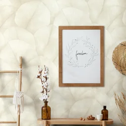 Papier peint intissé Feuille osaka beige