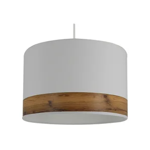 Suspension Natt/bosk, polyester, blanc, diam.29 cm, E27