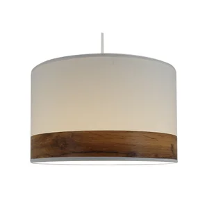Suspension Natt/bosk, polyester, blanc, diam.29 cm, E27