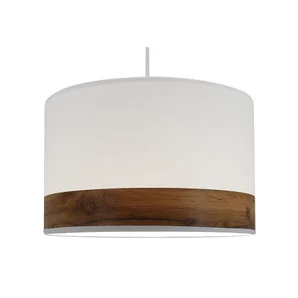 Suspension Natt/bosk, polyester, blanc, diam.29 cm, E27