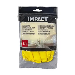 1 Paire de gants pour les travaux ménagers latex, T 8 IMPACT