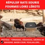 Répulsif ultrason rats/souris/fourmis extérieur
