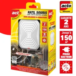 Répulsifs rats, souris, loirs, lérots - spécial combles cloisons - protège 150 m²