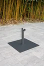 Pied de parasol carré autoportant, FLAT, L 62.5 x l 62.5 x H 35 cm, gris anthracite