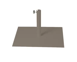 Pied de parasol carré autoportant, FLAT, L 62.5 x l 62.5 x H 35 cm, marron