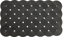 Paillasson caoutchouc noir l.45 cm x L.75 cm