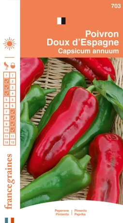 Sachet graines poivron doux d'Espagne, FRANCE GRAINES, 1.5 g